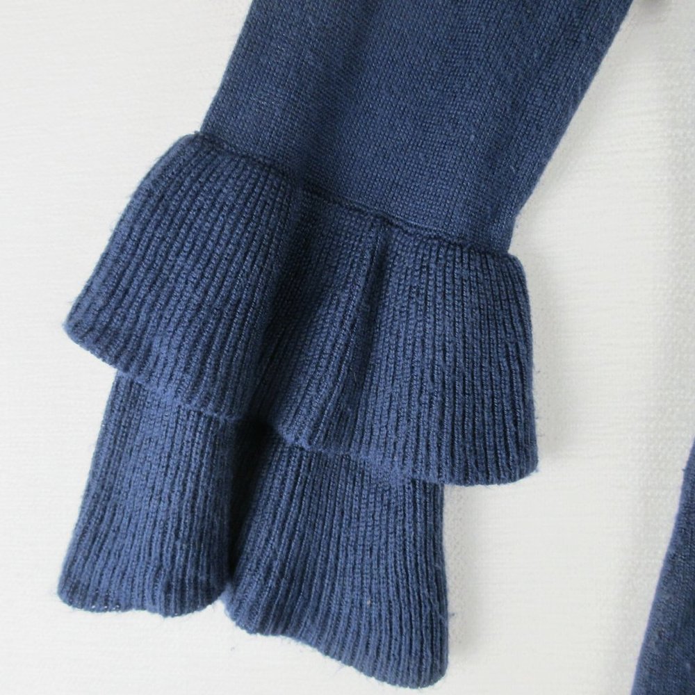 Lilly Pulitzer Clare Sweater Size S Navy Tiered Ruffle Sleeves - Picture 3 of 10